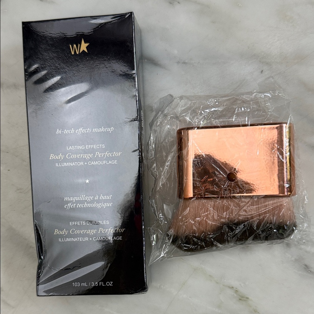 NEW W7 Body Makeup Coverage camouflage Perfector bronzer illuminator with Brush